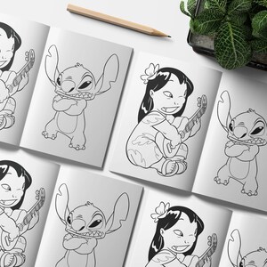 Stitch Coloring Book 55 Pages, Coloring Pages Printable - Etsy