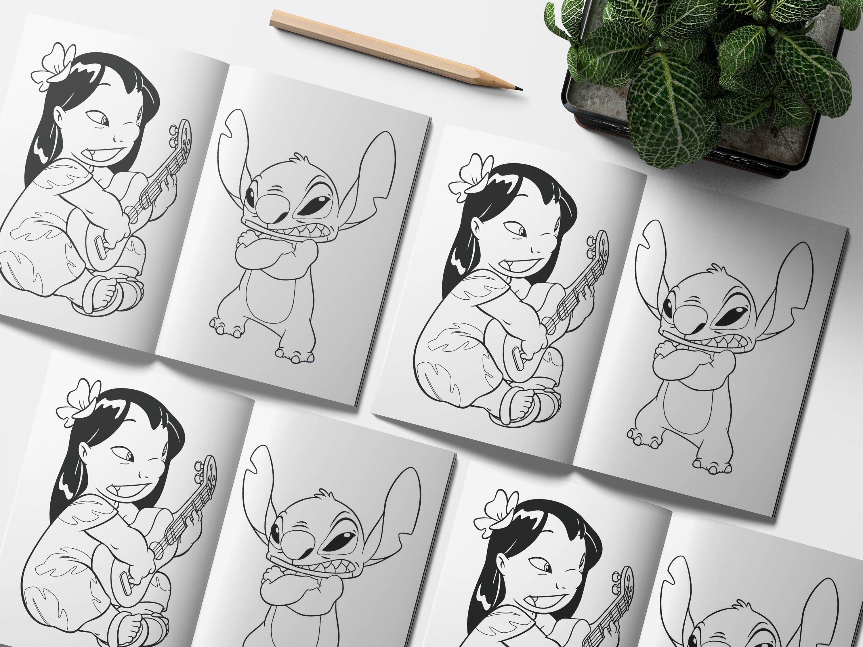 Stitch Coloring Book 55 Pages, Coloring Pages Printable - Etsy