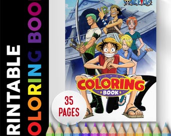 Libro da colorare One Piece, 35 pagine stampabili (download PDF)