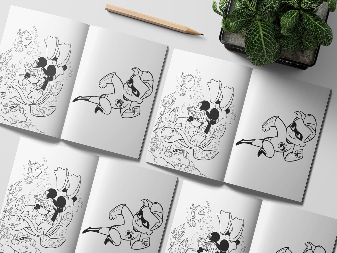 Characters Coloring Book, 55 Printable Pages (PDF Download) - Etsy
