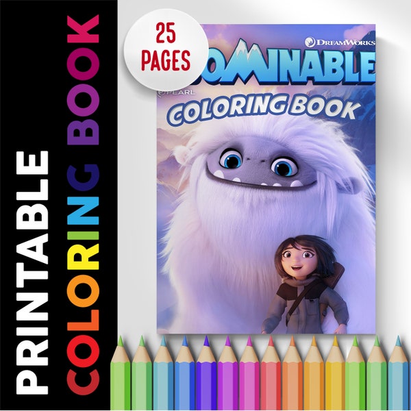 Abominable Coloring Book 25 Pages, Coloring Pages Printable