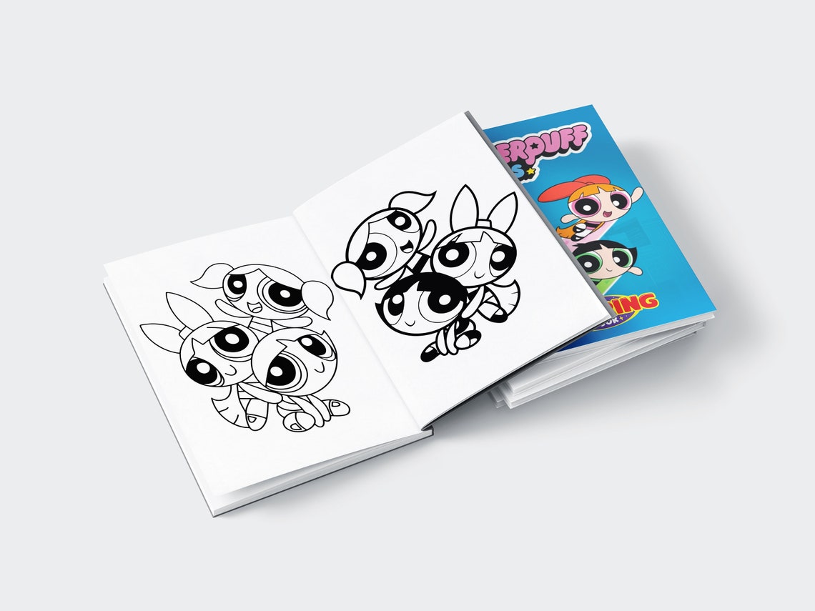 The Powerpuff Girls Coloring Book 55 Pages, Coloring Pages Printable - Etsy