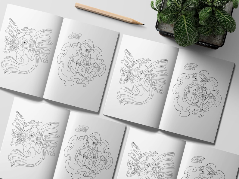 Winx Coloring Book, 46 Printable Pages (PDF Download) - Etsy Canada