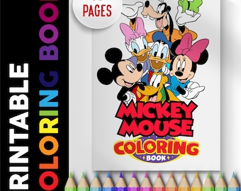 Mickey Mouse-kleurboek, 55 afdrukbare pagina's (pdf-download)