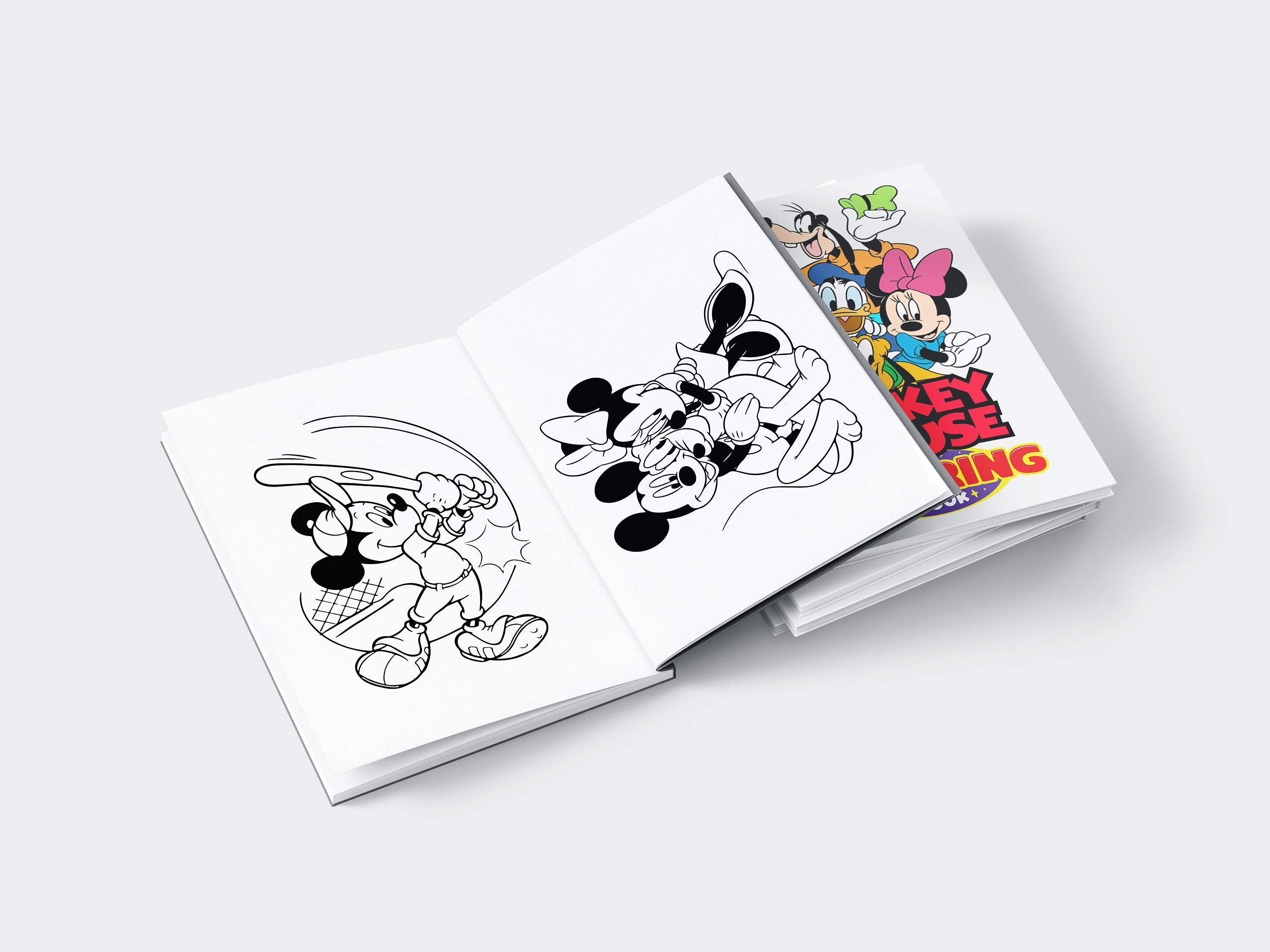 Mickey Mouse Coloring Book 55 Pages, Coloring Pages Printable - Etsy