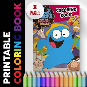 La maison d'accueil pour amis imaginaires - Livre de coloriage 30 pages, pages à colorier à imprimer