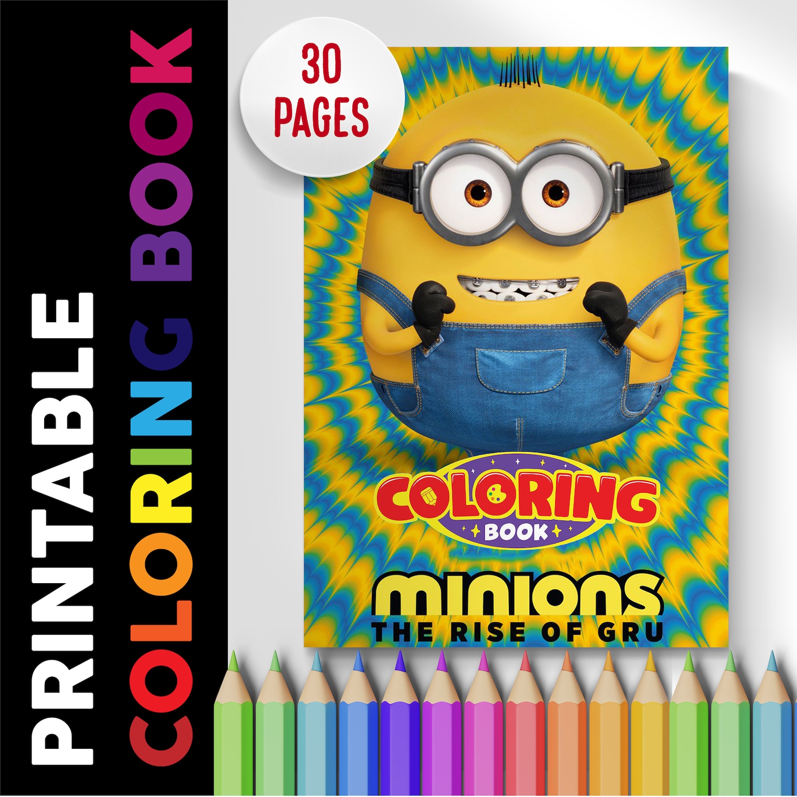 Minions Coloring Book 30 Pages, Coloring Pages Printable - Etsy