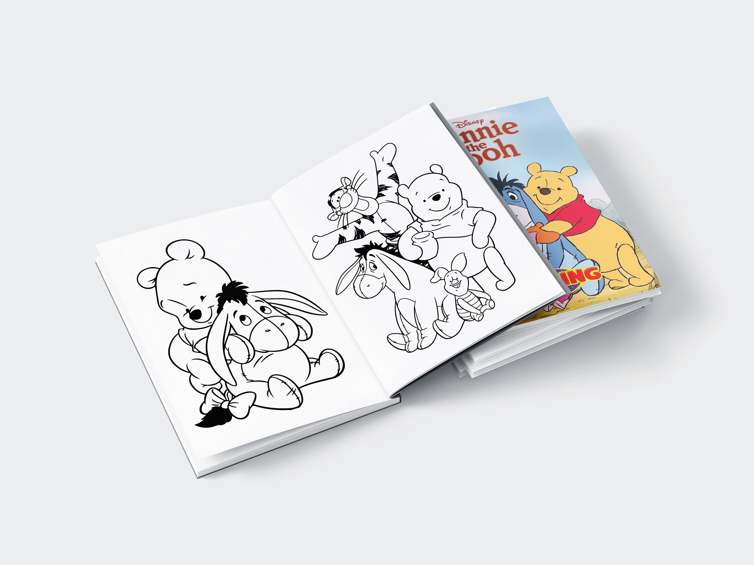 Winnie the Pooh Coloring Book 55 Pages, Coloring Pages Printable - Etsy