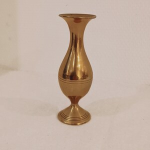 Vintage French Brass Single Flower Vase