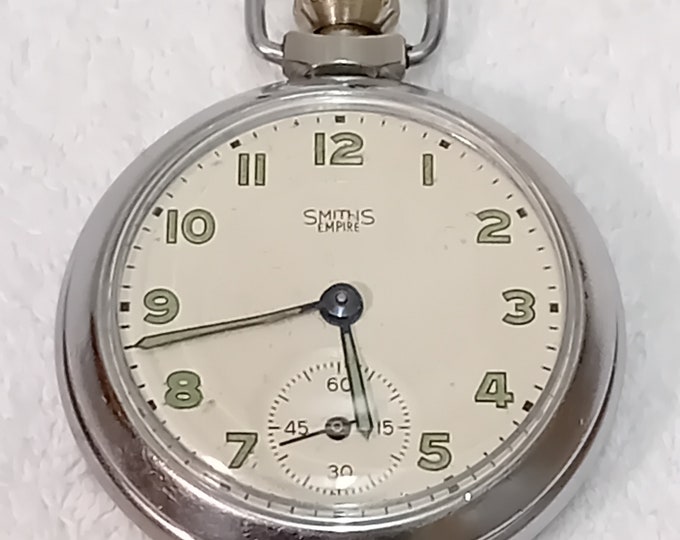 1958 Smiths Empire Pocket Watch Serviced With New Crystal Etsy