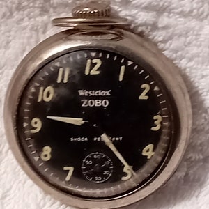 1966 Westclox Zobo Shock Resistant Pocket Watch Etsy UK
