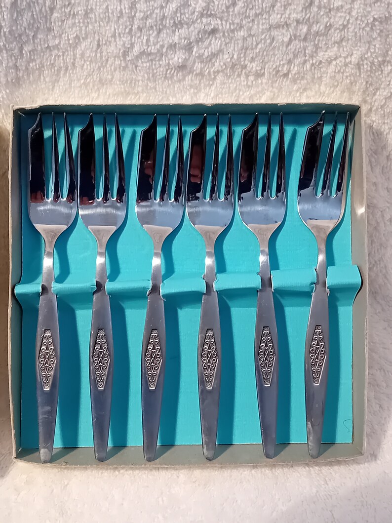 12 Piece Dessert/cake Spoons and Forks Boxed 6 Settings Etsy