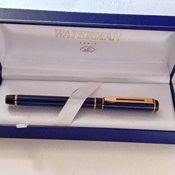 Waterman Centurian Fountain Pen in original Box Gold Trim Gold nib Made in Paris