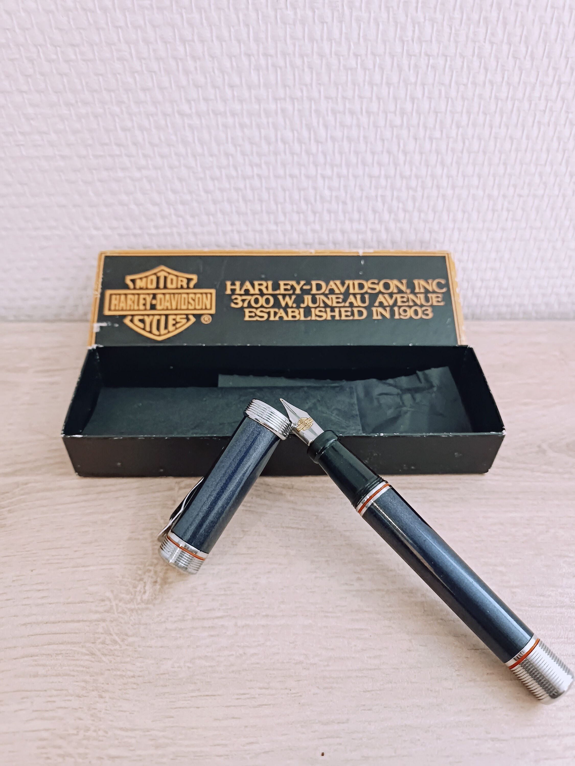 Harley Davidson Fountain Pen Boxed Mint Condition - Etsy Harley Davidson Fountain Pen Boxed Mint Condition - Etsy