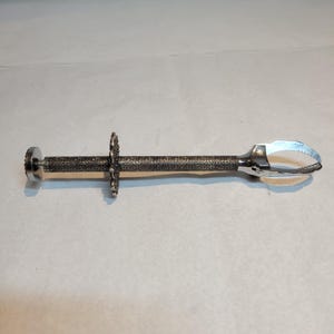 Vintage French embossed metal sugar / ice tongs / olive grabber