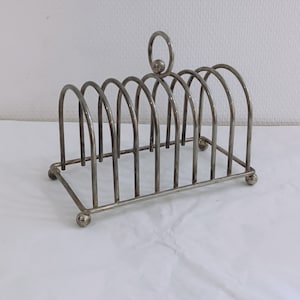 Large vintage french silver plated toast rack