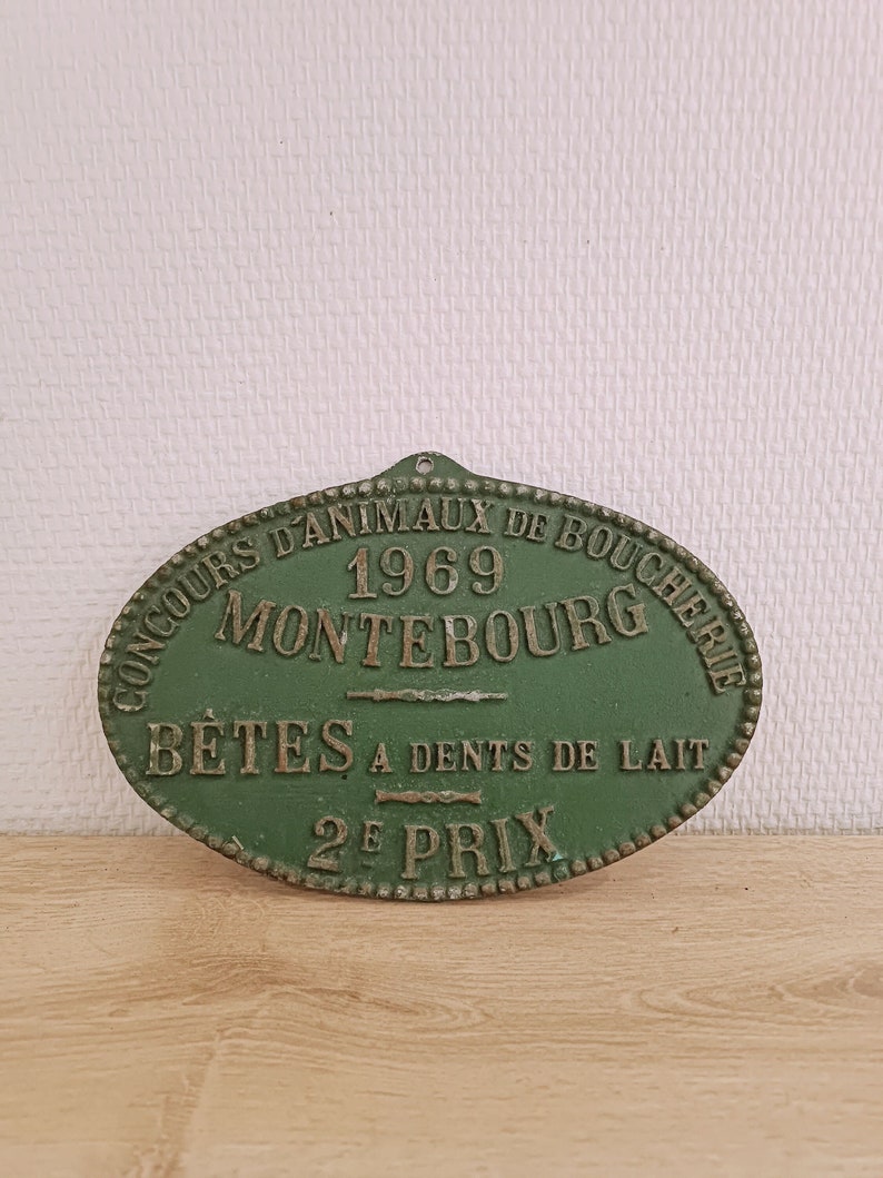 PLAQUE AGRICULTURE VINTAGE FRANÇAISE TROPHÉE PRIX ANIMAUX