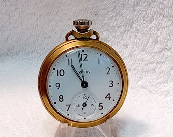 Schöne Vintage 1951 Smiths Goldfarbene Taschenuhr