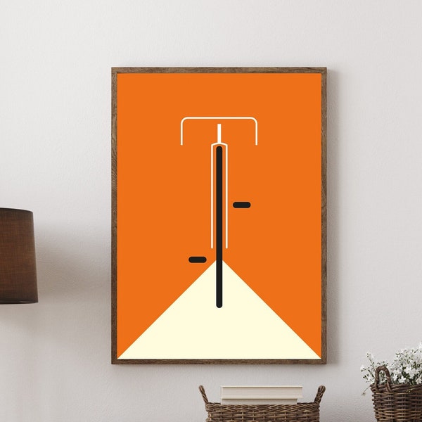 Fahrrad Bauhaus Poster | Vintage Ausstellungsposter | Mid-Century Stil