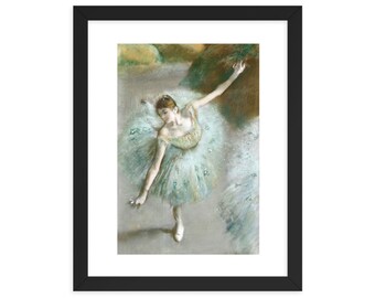 Degas Dancer in Green Framed poster