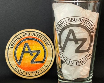 Beer Glass & Coaster Set