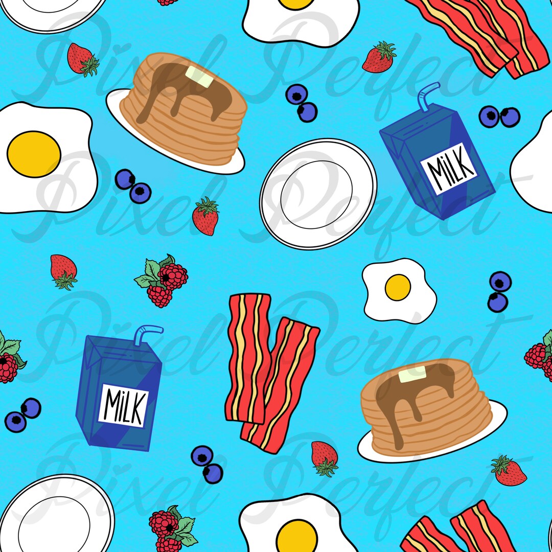 Seamless Design File Breakfast - Etsy