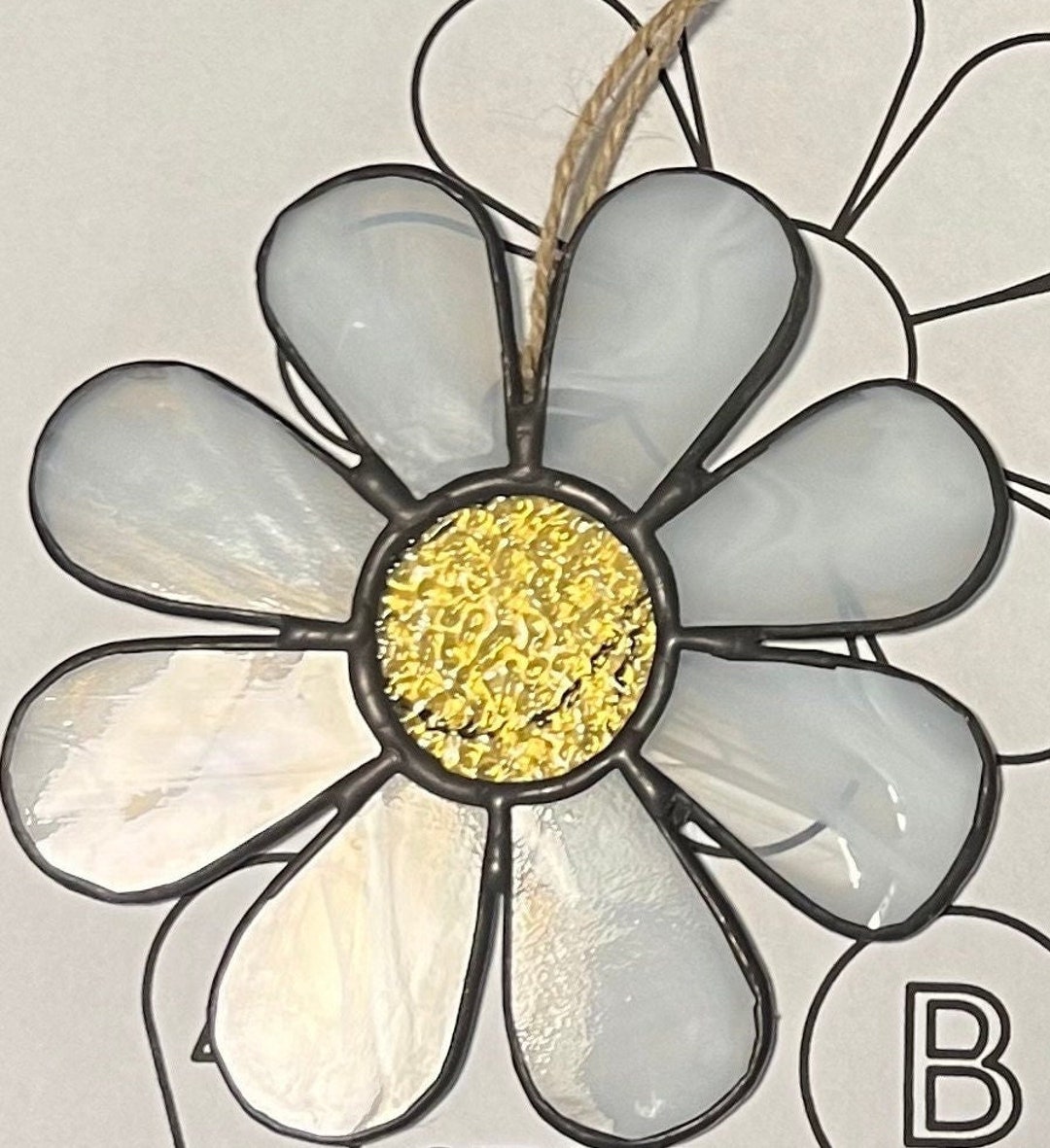 Pretty Daisy Stained Glass Pattern Etsy