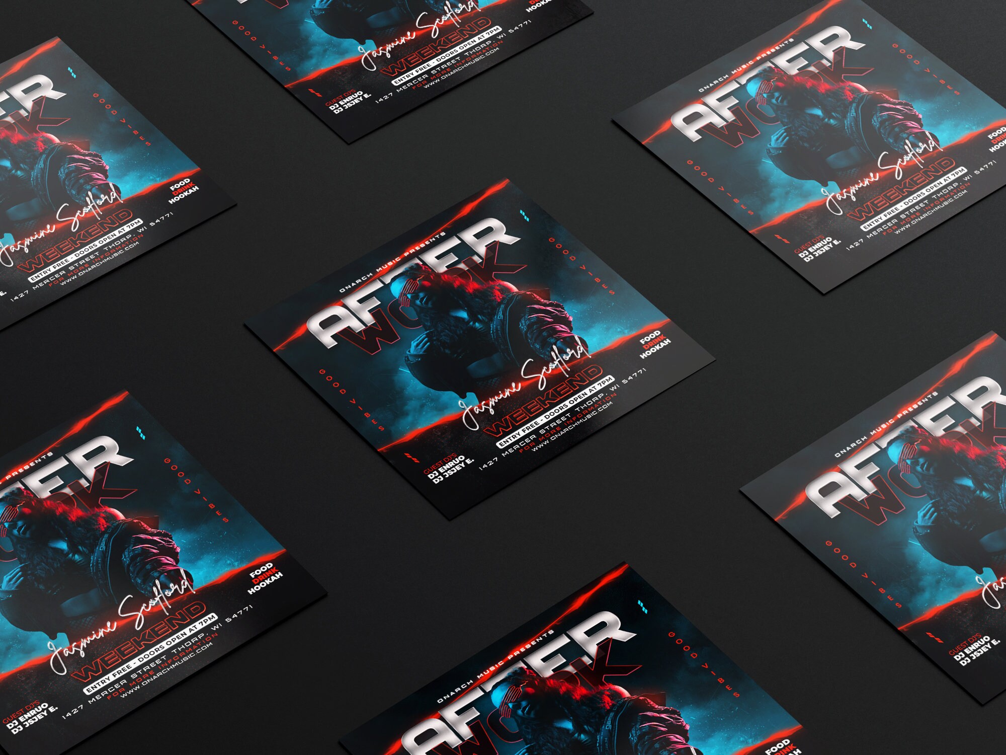 EDITABLE Club Flyer Template, Event Flyer, Night Club Invite Flyer, DJ ...