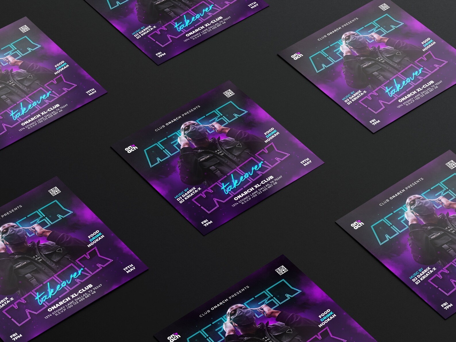 EDITABLE Club Flyer Template, Event Flyer, Night Club Invite Flyer, DJ ...