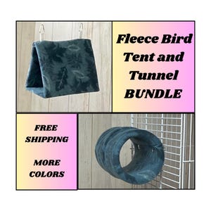 Bird Tent & Tunnel Package Custom made Cozy Parrot HUT Bird Toy Cage Accessory Bird Bed Gift Conure Quaker Caique Senegal Budgie Lovebird