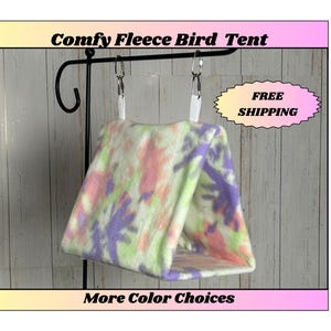 Bird Tent Cage Accessory Handmade Comfy Parrot Hut Durable Washable Cozy Tent for Conure Lovebird Cockatiel Caique Quaker Pet Bird Gift