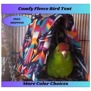 Safe Durable Bird Tent Comfy Parrot Hut Fleece Pet Bird Cage Accessory Toy Gift for Pet Bird Owner Conure Lovebird Cockatiel Budgie Quaker