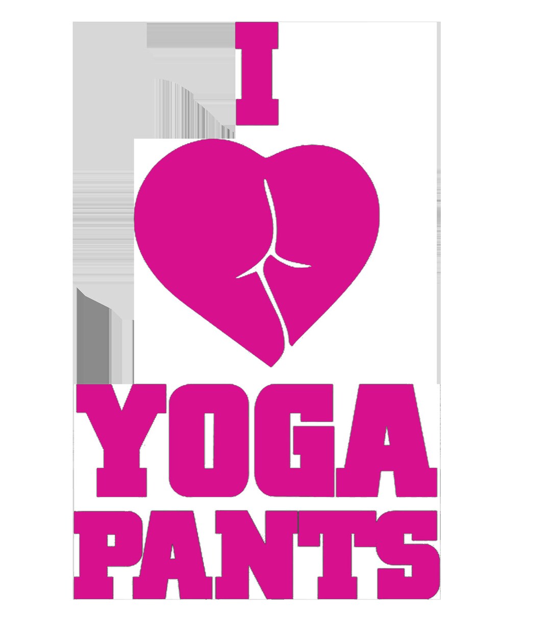 I LOVE YOGA PANTS Vinyl Sticker Decal Choose Color Etsy