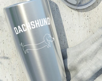 Dachshund, Doxie Tumbler, Cute Doxie Stainless Steel Travel Cup, Doxie Coffee Cup,Chic Gift for Doxie Lover, Doxie Mug for Office, Doxie Mom