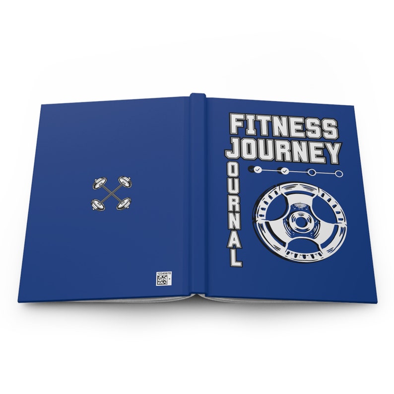 Fitness Hardcover Journal, Personalized Gym Fitness Journey Journal