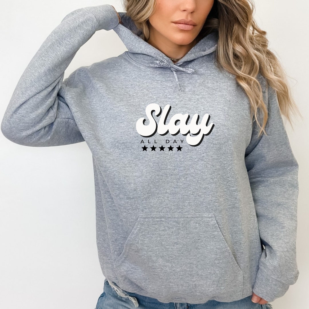 Slay Hoodie, Slay Sweatshirt, Slay Shirt, Trendy Slay Shirt With Stars ...