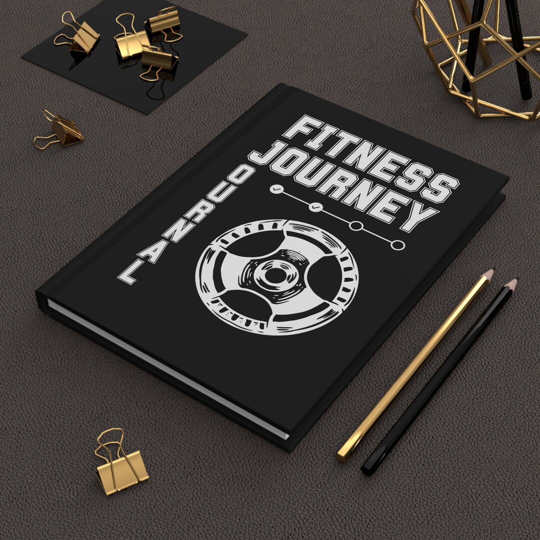 Fitness Hardcover Journal, Personalized Fitness Gym Journey Journal ...