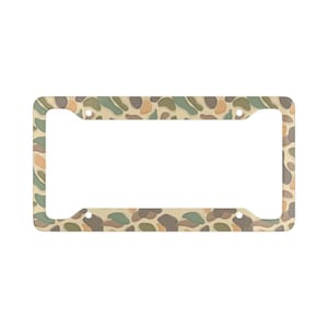 Camo License Plate Frame - Camouflage Car Accessory, Camouflage Gift, Car Decoration, Vehicle License Plate Holder