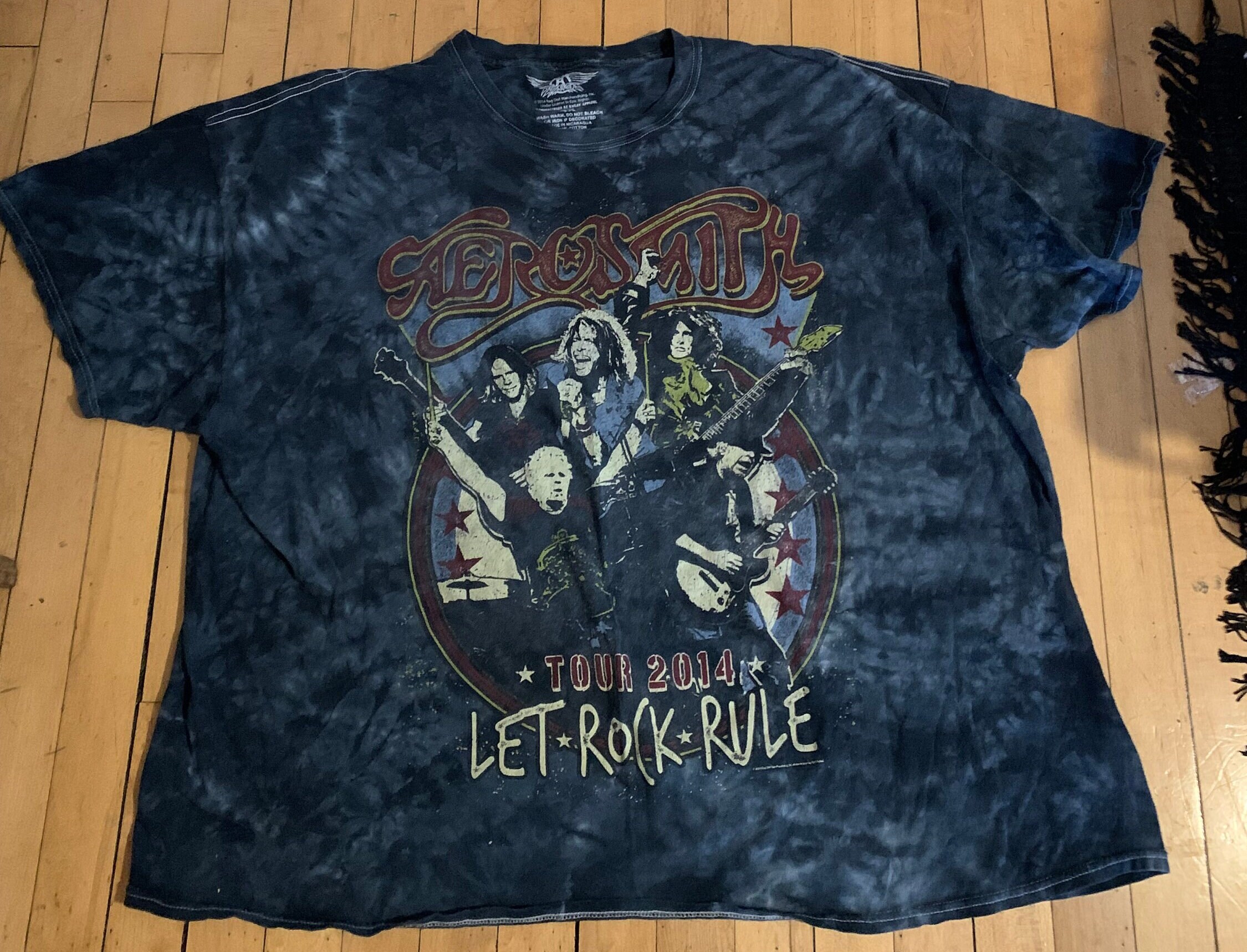 Aerosmith "Let Rock Rule" 2014 Tour Tee Shirt Tie Dye 4XL