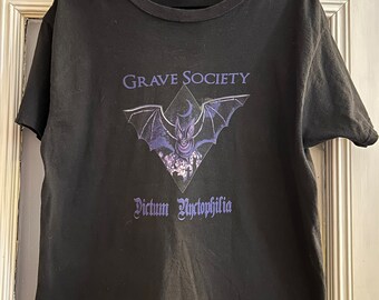 Grave Society “Dictum Nyctophilia” Mens Large Minneapolis Goth Rock Tee Shirt