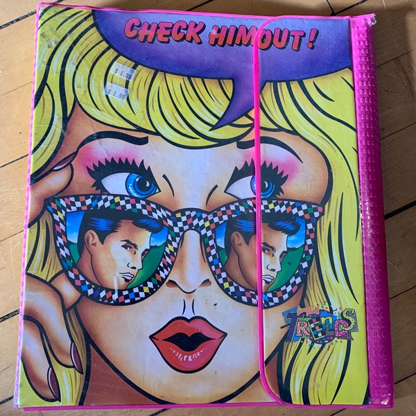 1989 Lisa Frank Trends Trapper Keeper Binder Original “Check Him Out!”