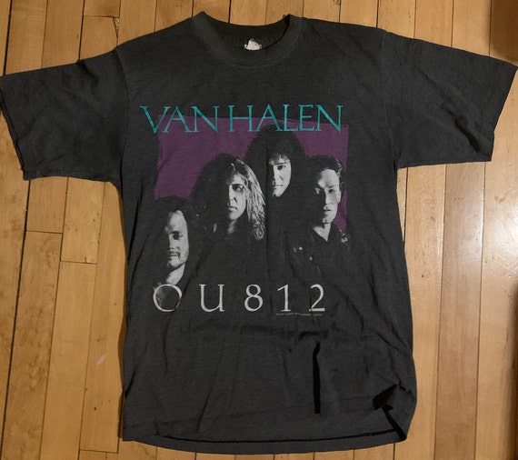 Vintage 1988 Van Halen Tee Shirt Size Large OU812 Double Sided 