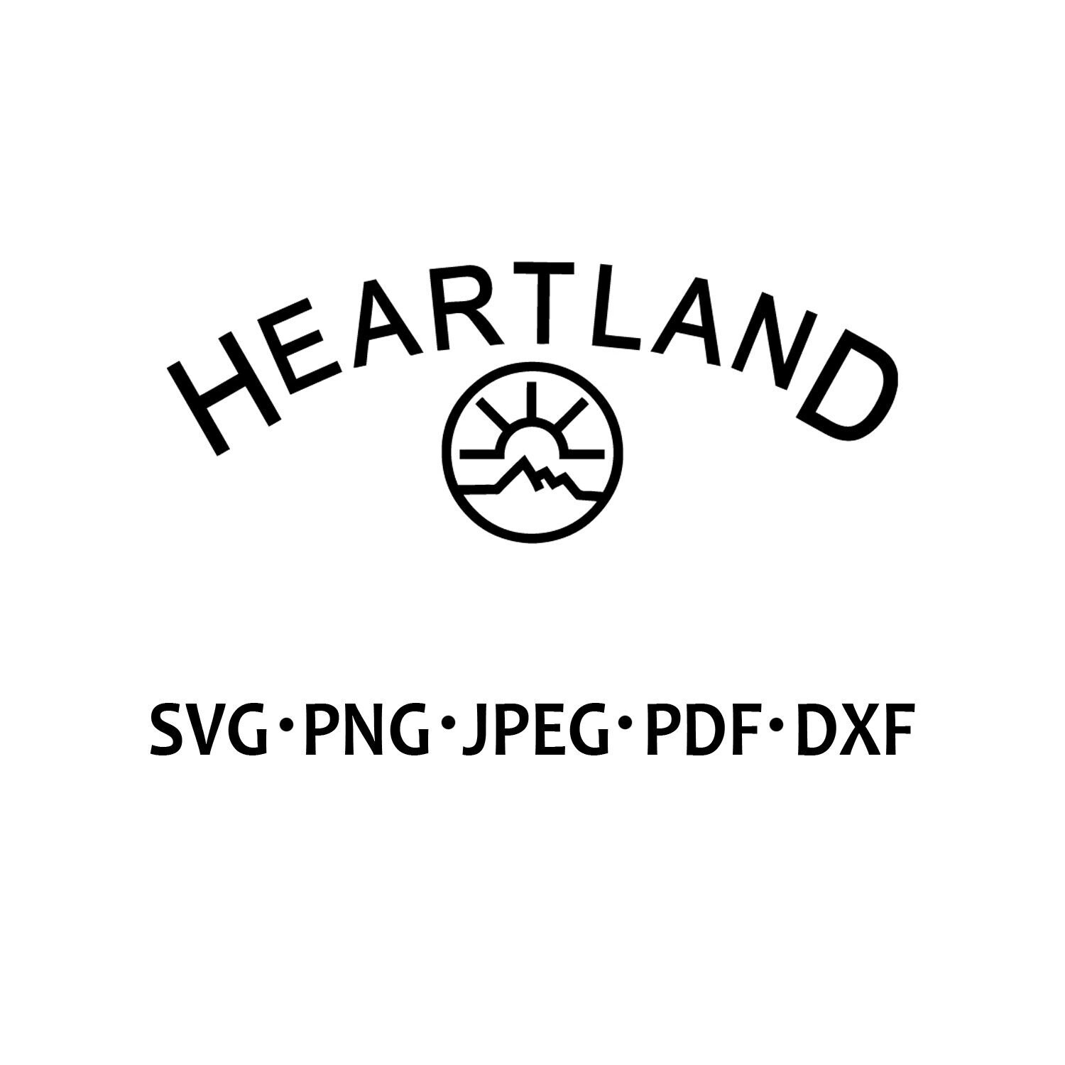 Heartland SVG PNG PDF Cut File Craft Makers Etsy