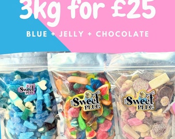 3kg for 25! 1kg Blue + 1kg Jelly + 1kg Chocolate