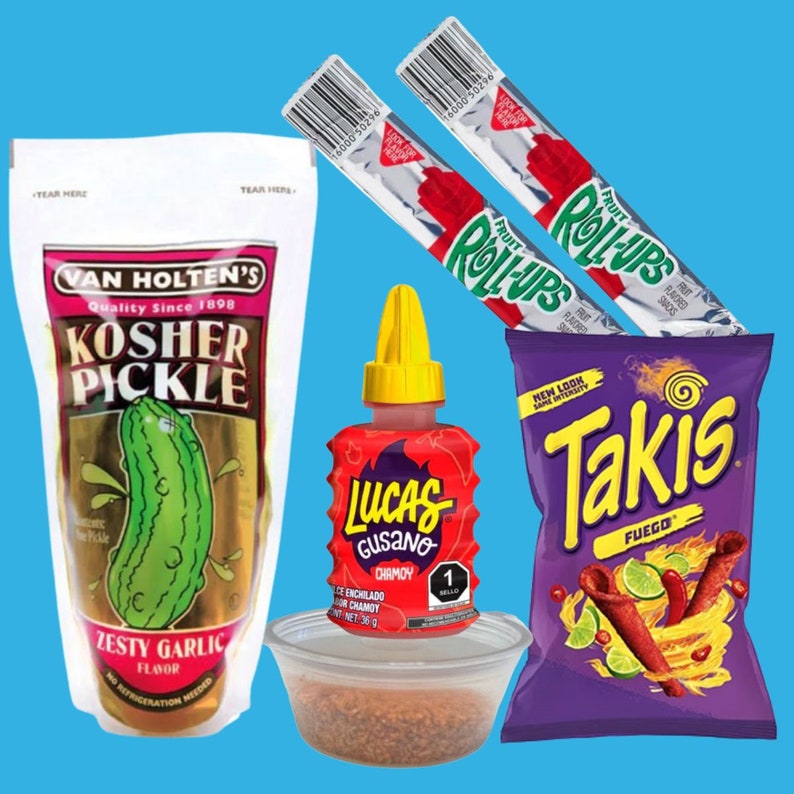 Chamoy Pickle Kit Van Holtens Takis Lucas Chamoy Tajin Etsy