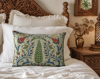 Sage Pillow Sham |  Nature Art Design Sham | 100% Oeko-Tex Certified Cotton Pillowcase | Botanical Watercolour Art Bedroom Decor