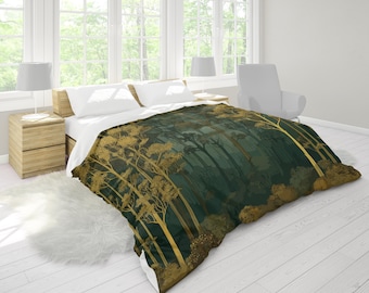 Ancient Forest Comforter Nature Lovers Machine Washable Lightweight Quilt With Serene Lush Greenery Design No Duvet Cover Needed Comforter