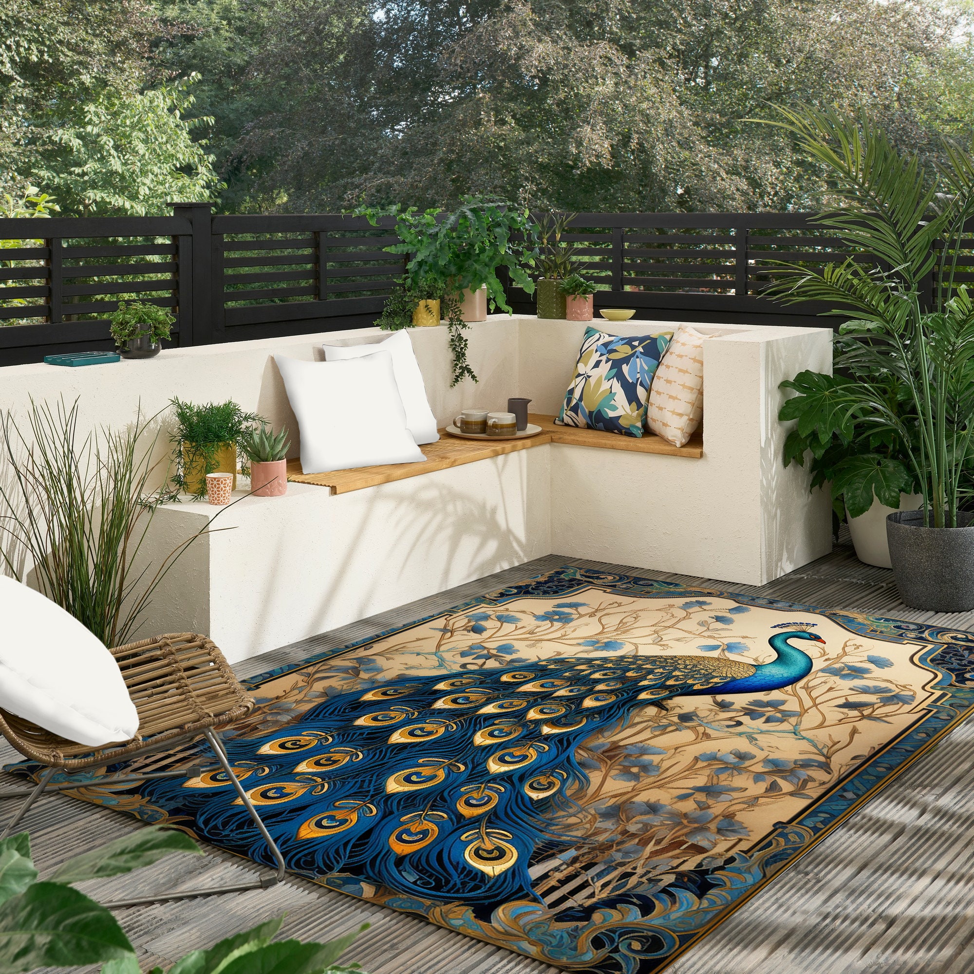 Peacock Runner Rug