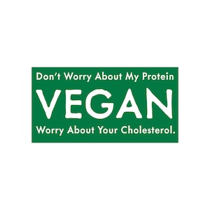 Bumper Sticker - VEGAN. Funny vegan advocacy bumper stickers, vegan gift, vegan stickers, vegan gear for compassionate living