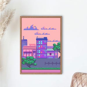 Pixel artposter | gaming poster arte digitale | kawaii Poster Stampa cute poster gamer idea regalo decorazione int